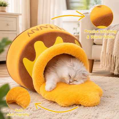 HoneyHide™ Cozy Cat Cave Bed 🐾