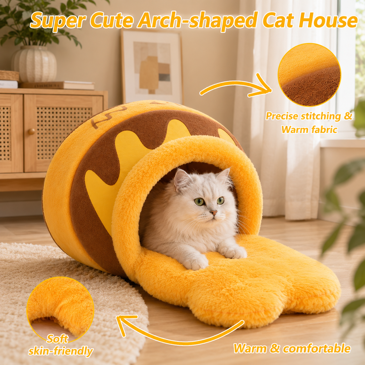 HoneyHide™ Cozy Cat Cave Bed 🐾